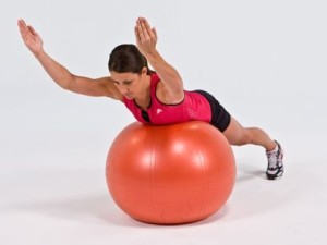 Woman on Prehab Ball