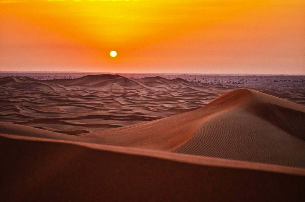 Hot desert landscape