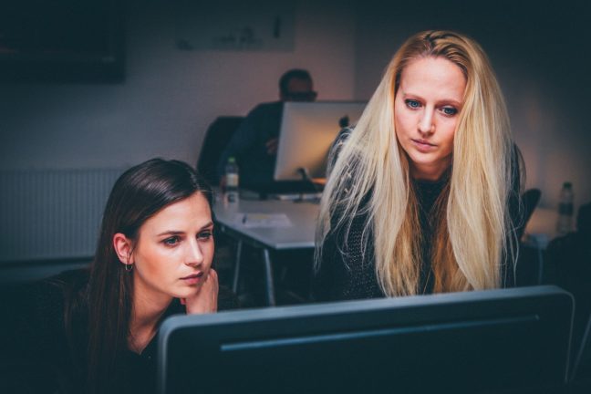 Women working in an office